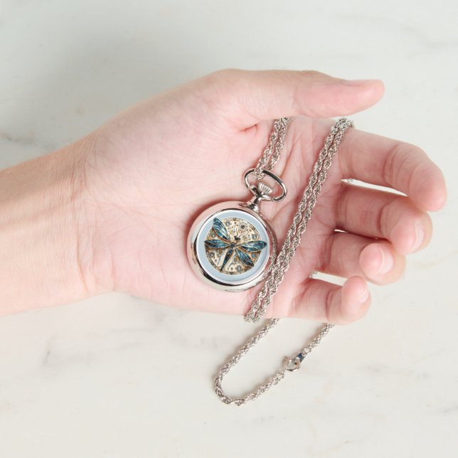 Art Nouveau libel saffieren elegant Horloge (Hand)