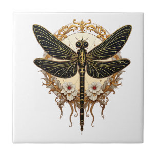 Art Nouveau Libelle Elegante Steampunk Tegeltje