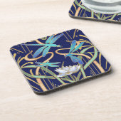 Art Nouveau libellen Bier Onderzetter (Linkerzijde)