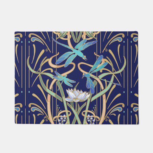 Art Nouveau libellen patroon Deurmat (Voorkant)