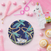 Art Nouveau libellen patroon Papieren Bordje (Feest)