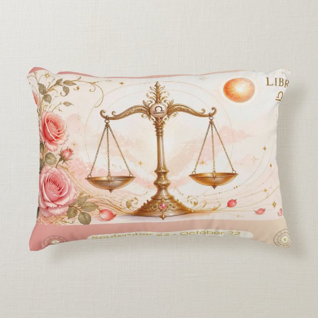 Art Nouveau Libra decoratieve kussensloop Accent Kussen (Voorkant)