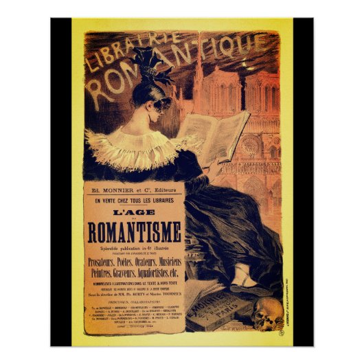 Art nouveau librairie romantique gothic grasset perfect poster (Voorkant)