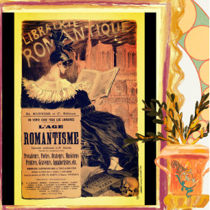 Art nouveau librairie romantique gothic grasset perfect poster