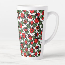 Art Nouveau Lieveheersbeestje Insectenpatroon Latte Mok