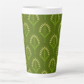 Art Nouveau Light Green Flowers Latte Mok (Voorkant)