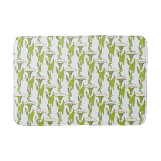 Art Nouveau light Ipomoea bloembehangselpapier Badmat (Voorkant)