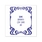 Art nouveau lijst adres zelfinktende stempel (Design)