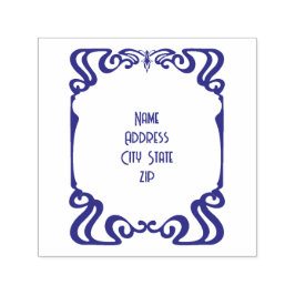Art nouveau lijst adres  zelfinktende stempel