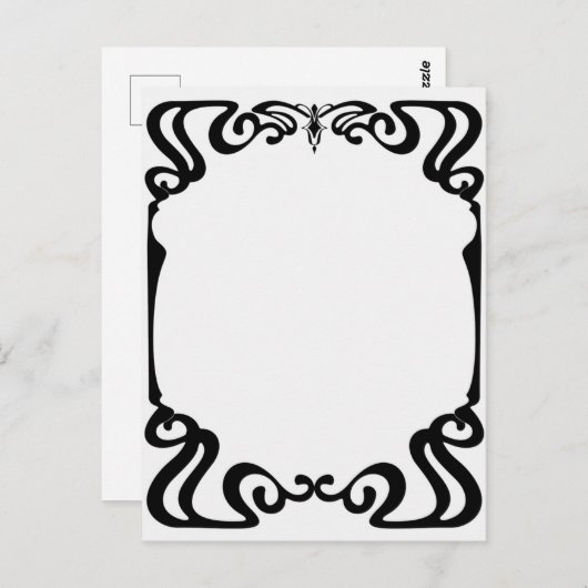 Art nouveau lijst briefkaart (Voorkant / Achterkant)