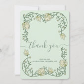 Art Nouveau  lijst bruiloft bedankt je kaart (Voorkant)