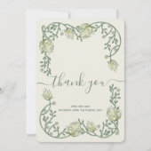 Art Nouveau  lijst bruiloft bedankt je kaart (Voorkant)