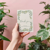 Art Nouveau lijst bruiloft bedankt je kaart