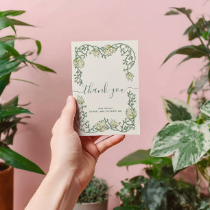Art Nouveau  lijst bruiloft bedankt je kaart