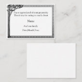 Art Nouveau Lijst - Hartelijk dank Notitiekaartje (Voorkant / Achterkant)