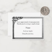 Art Nouveau Lijst - Hartelijk dank Notitiekaartje (Voorkant / Achterkant in situ)