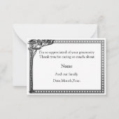 Art Nouveau Lijst - Hartelijk dank Notitiekaartje (Voorkant)