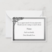 Art Nouveau Lijst - Hartelijk dank