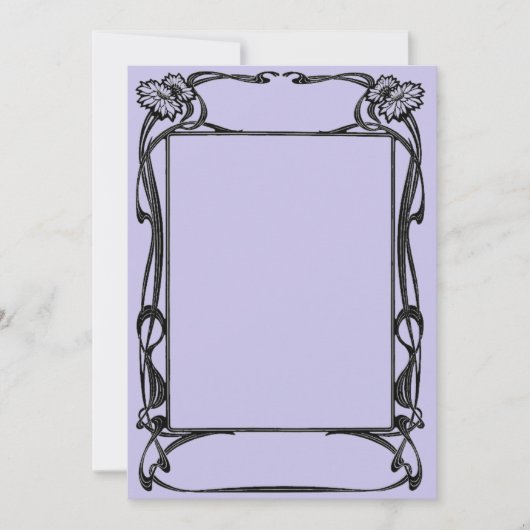 Art Nouveau lijst Kaart (Voorkant)