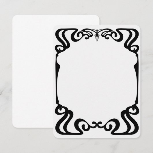 Art nouveau lijst kaart (Voorkant / Achterkant)