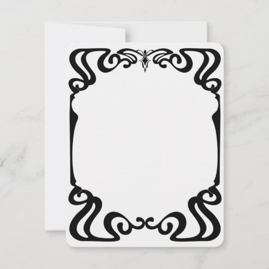 Art nouveau lijst kaart (Voorkant)