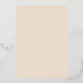 Art Nouveau Lijst Monogram Trouwperzik Roos Folie Uitnodiging (Achterkant)