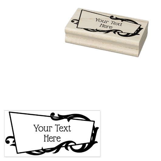 Art Nouveau Lijst Rubberstempel (Gestempeld)