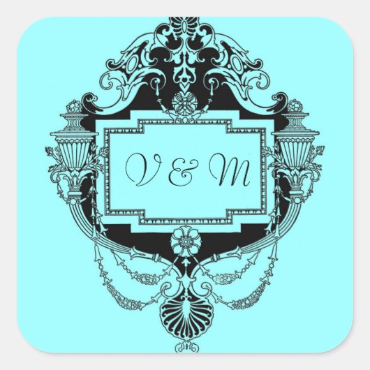 art nouveau lijst sticker (Voorkant)