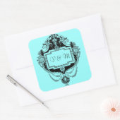 art nouveau lijst sticker (Envelop)