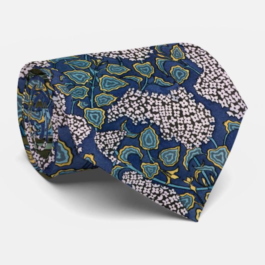 ART NOUVEAU LILACS, FOLIAGE Lila Blauwe Groene Flo Stropdas (Opgerold)