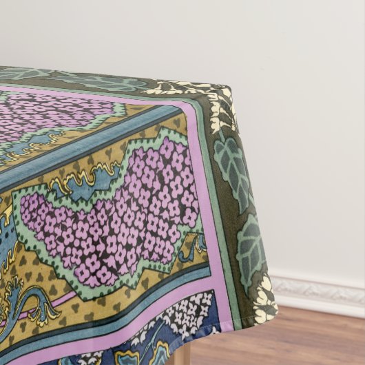 ART NOUVEAU LILACS, FOLIAGE Lila Blauwe Groene Flo Tafelkleed (Voorbeeld)
