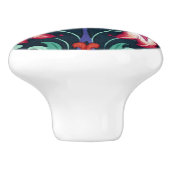 Art Nouveau Lilies Keramische Knop (Zijkant)