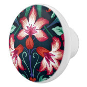 Art Nouveau Lilies Keramische Knop (Rechts)