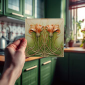 Art Nouveau Lilies Tegeltje