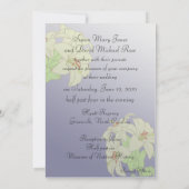 Art Nouveau Lillies Trouw Uitnodiging (Achterkant)