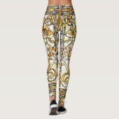 Art Nouveau Lily drijft over de Leggings van de Dr (Achterkant)
