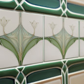 Art Nouveau Lily Elegance Keramische Tegel Tegeltje