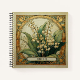 Art Nouveau Lily of the Valley Notitieboek