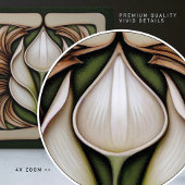 Art Nouveau Lily Symmetrical Floral Wall Art Tegeltje