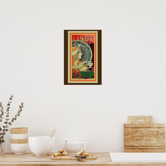 Art Nouveau Lindt Chocolat Cacao 13 x 19 Poster (Keuken)