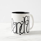 Art Nouveau LINKERNSCHAPSONTWERP Tweekleurige Koffiemok (Voorkant rechts)