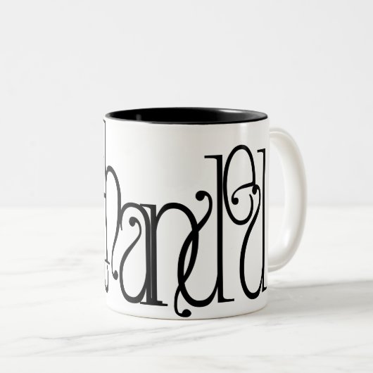 Art Nouveau LINKERNSCHAPSONTWERP Tweekleurige Koffiemok (Voorkant rechts)