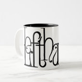 Art Nouveau LINKERNSCHAPSONTWERP Tweekleurige Koffiemok (Voorkant links)