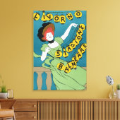  Art Nouveau, Livorno Senorita Dancing Canvas Afdruk (Insitu (Woonkamer))