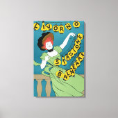  Art Nouveau, Livorno Senorita Dancing Canvas Afdruk (Voorkant)