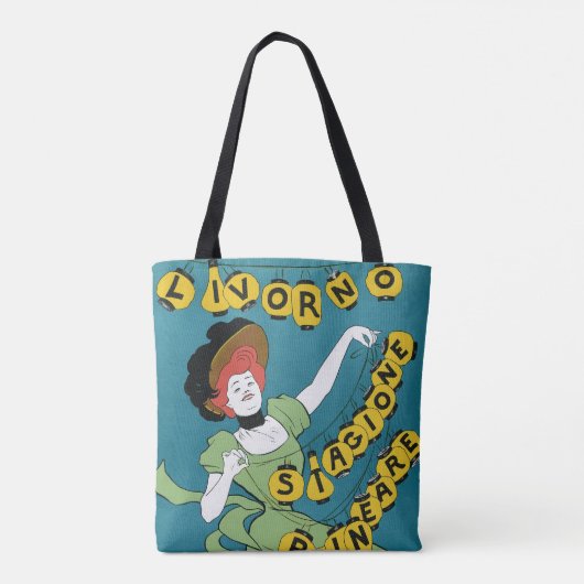  Art Nouveau, Livorno Senorita Dancing Tote Bag (Achterkant)