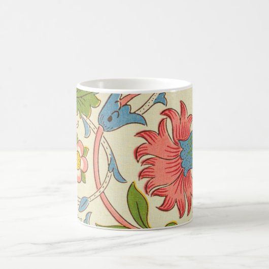 Art nouveau lodden pattern - William Morris Koffiemok (Center)