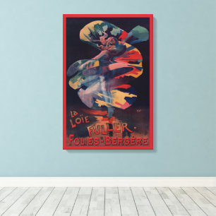  Art Nouveau, Loie Fuller bij Folies Bergere Canvas Afdruk