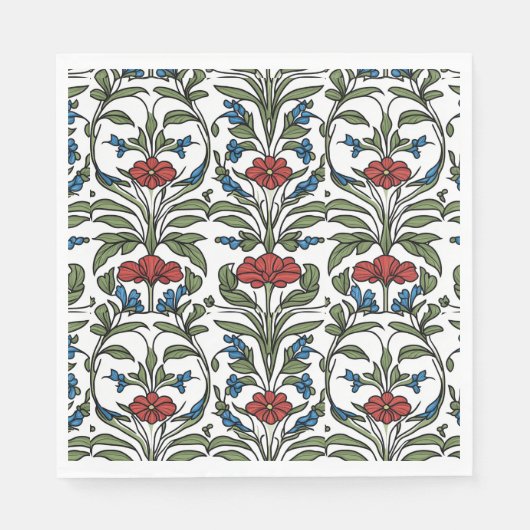 Art Nouveau Lotus Servet (Voorkant)