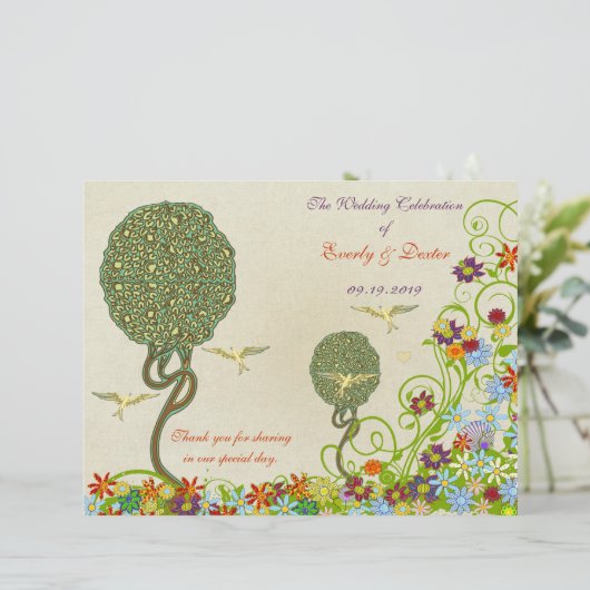 Art Nouveau Love Bird Wedding (Staand voorkant)